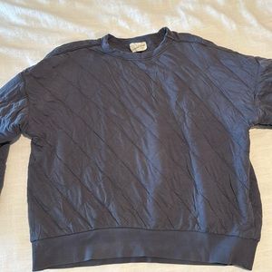 Quilted Crewneck Pullover